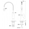 Смеситель Lemark для кухни с гибким изливом LM0413С